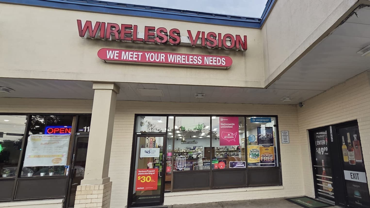 Wireless Vision storefront on Cherry Hill Road in Beltsville